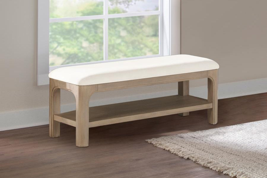 Solano 52-inch Bedroom Bed End Bench Weathered Mango 222526