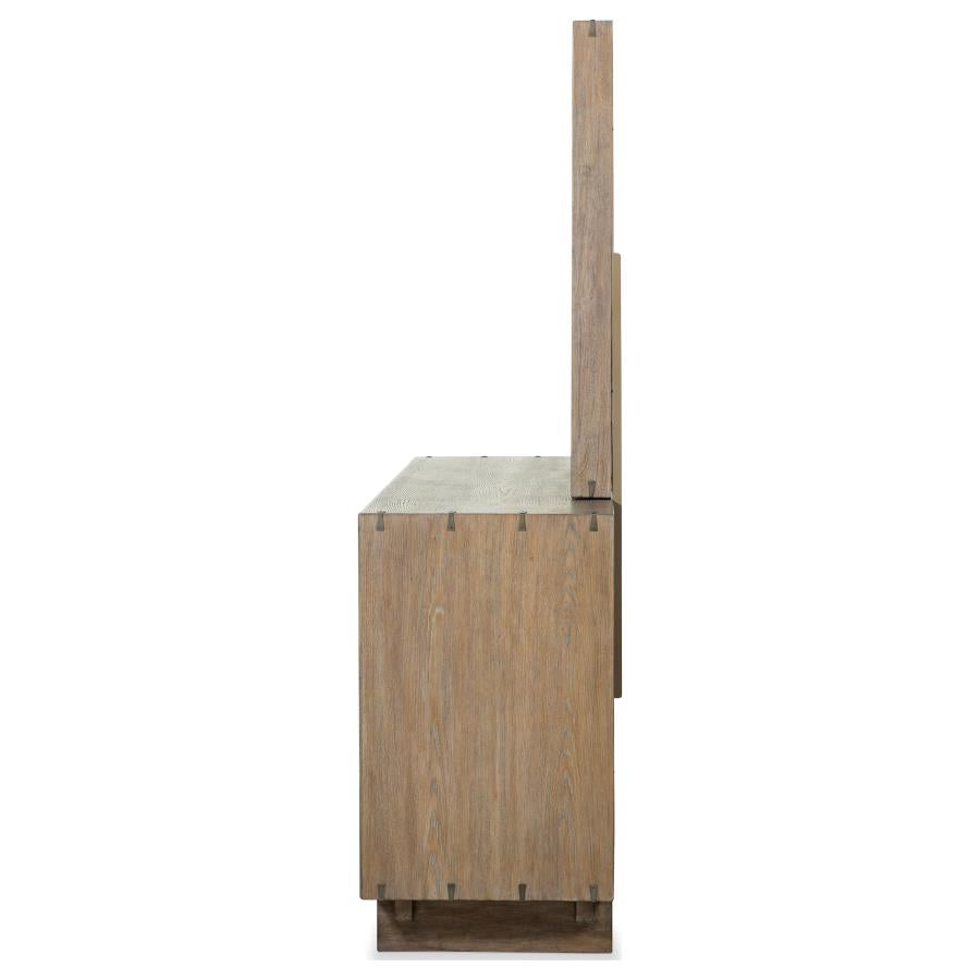 StillStillwater 9-Drawer Dresser with Mirror and Jewelry Shelf – Weathered Oak 222803M - Venini Furniture 