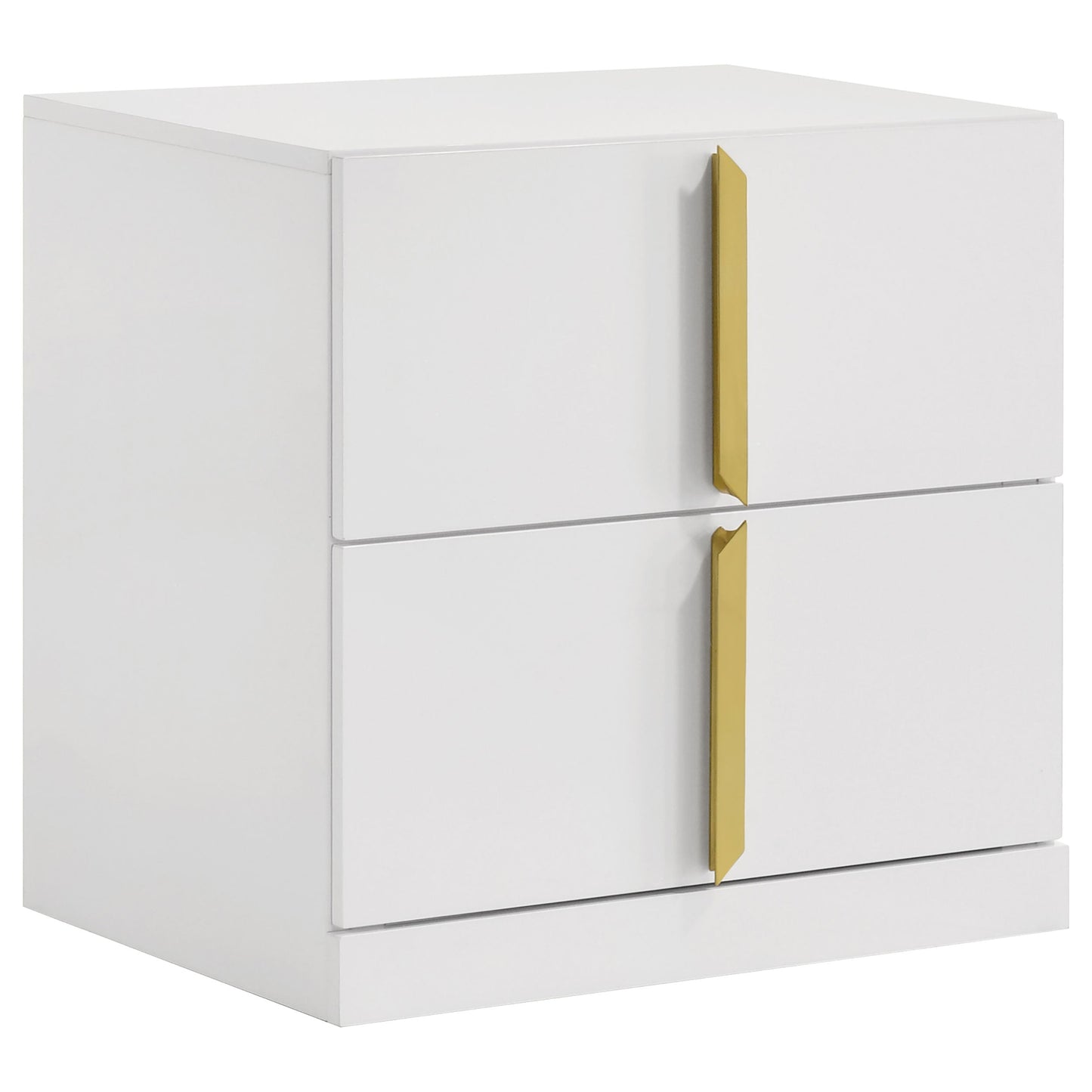 Ines 2-drawer Nightstand Bedside Table White High 223092 - Venini Furniture 