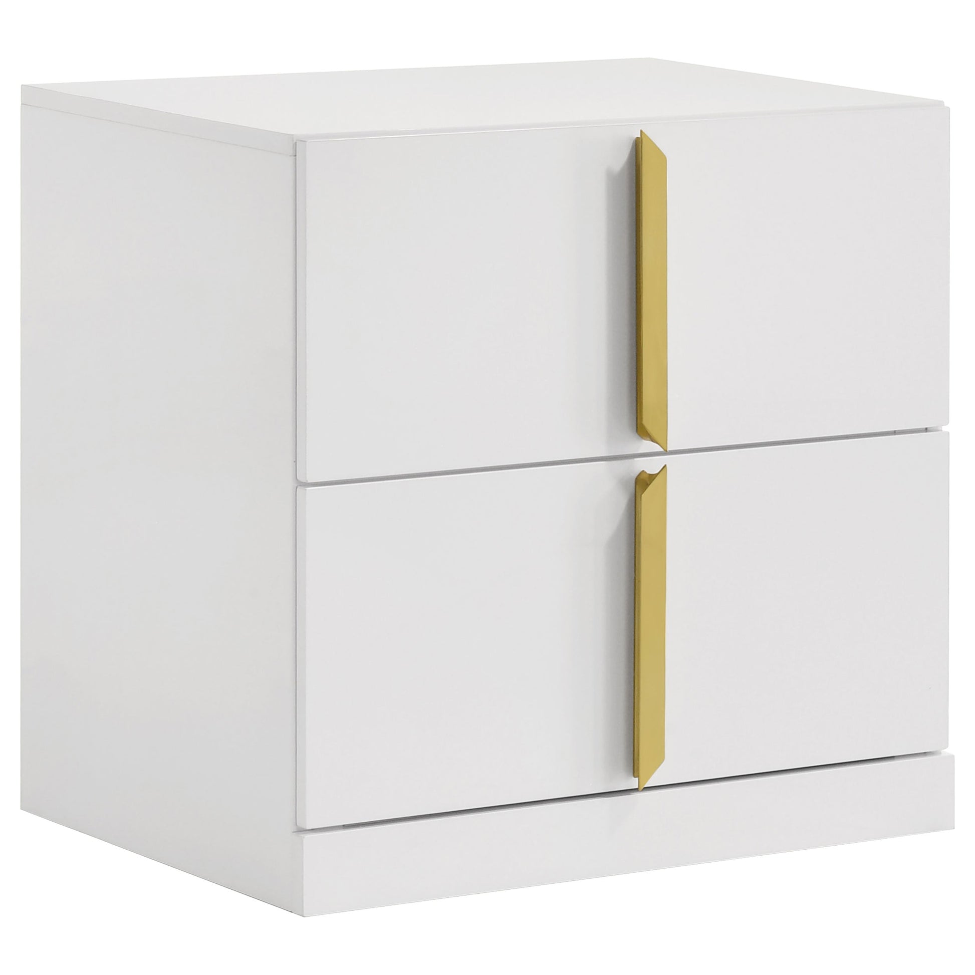 Ines 2-drawer Nightstand Bedside Table White High 223092 - Venini Furniture 