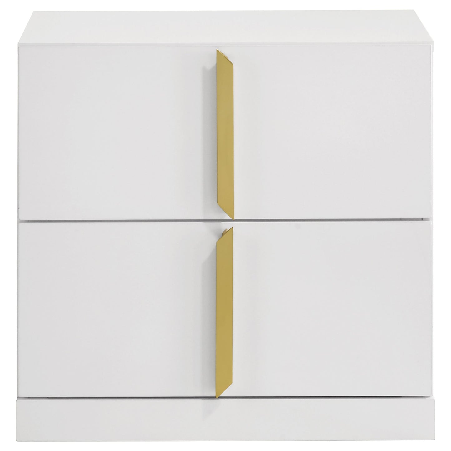Ines 2-drawer Nightstand Bedside Table White High 223092 - Venini Furniture 
