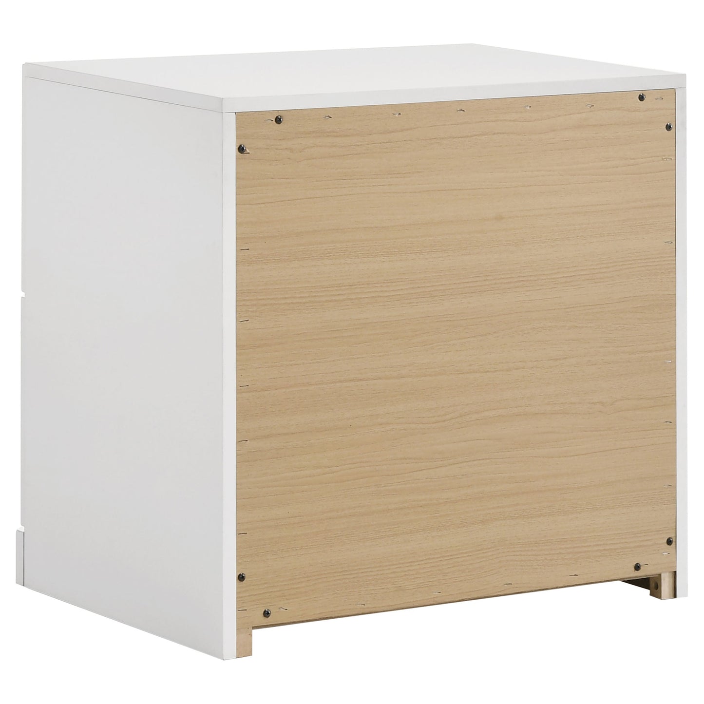 Ines 2-drawer Nightstand Bedside Table White High 223092 - Venini Furniture 