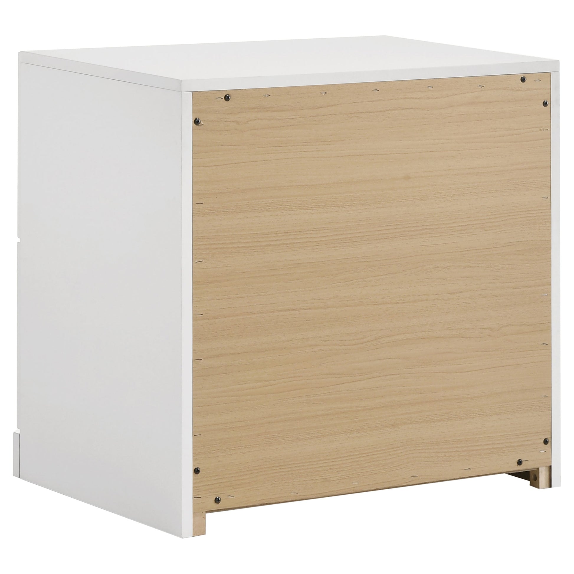 Ines 2-drawer Nightstand Bedside Table White High 223092 - Venini Furniture 