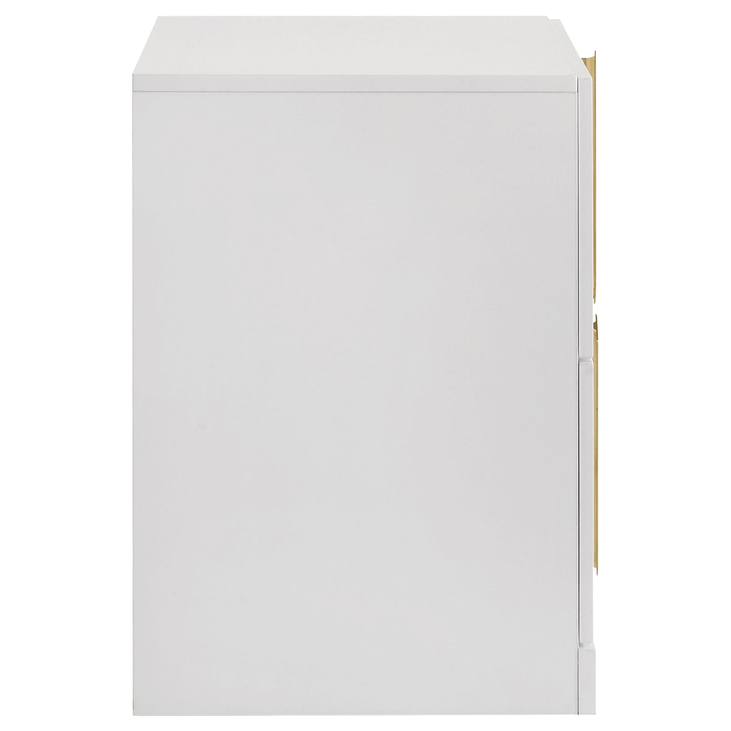 Ines 2-drawer Nightstand Bedside Table White High 223092 - Venini Furniture 