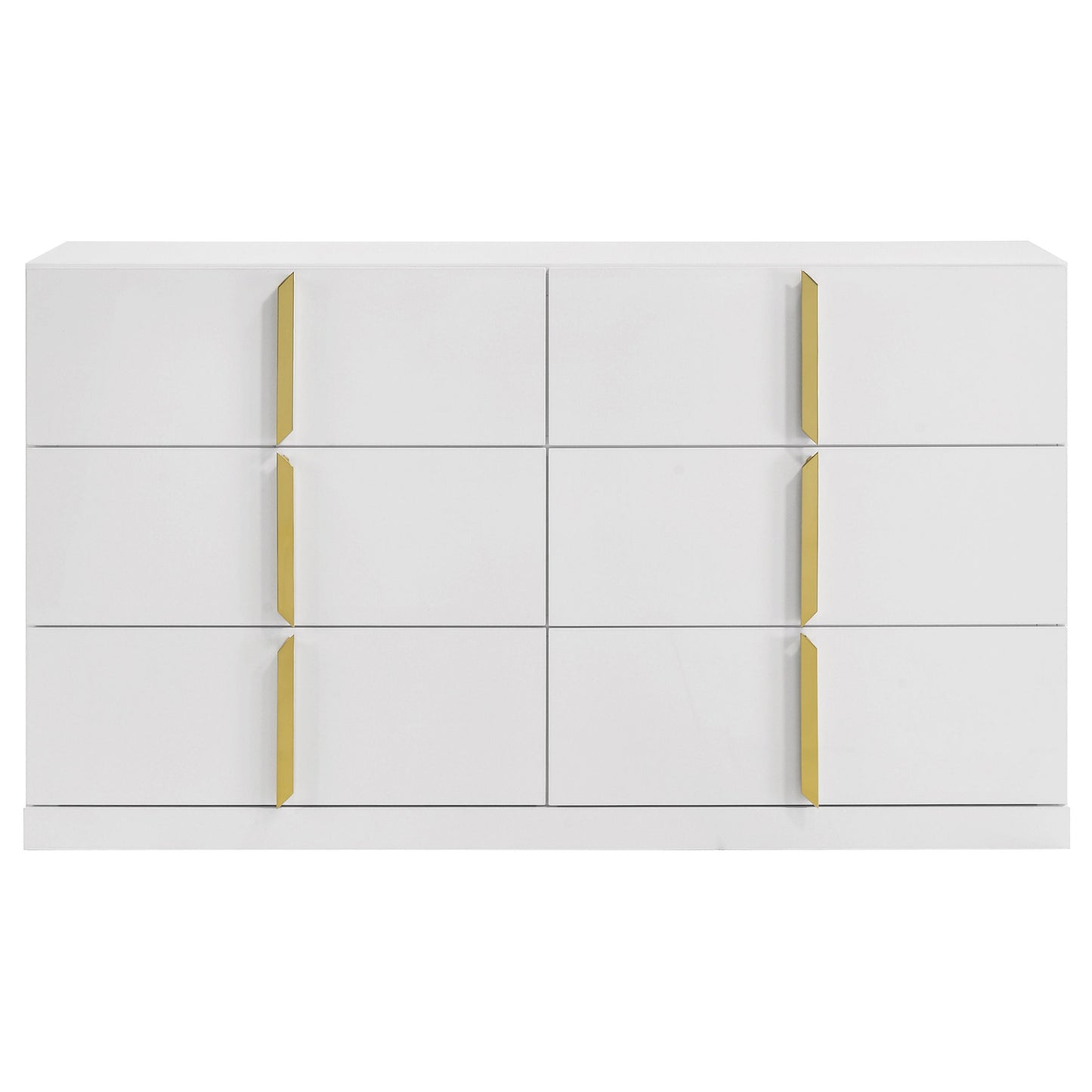Ines 6-drawer Bedroom Dresser Cabinet White High 223093 - Venini Furniture 