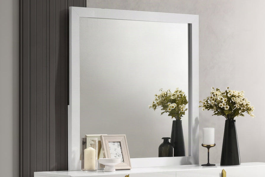 Ines Dresser Mirror White High Gloss 223094 - Venini Furniture 
