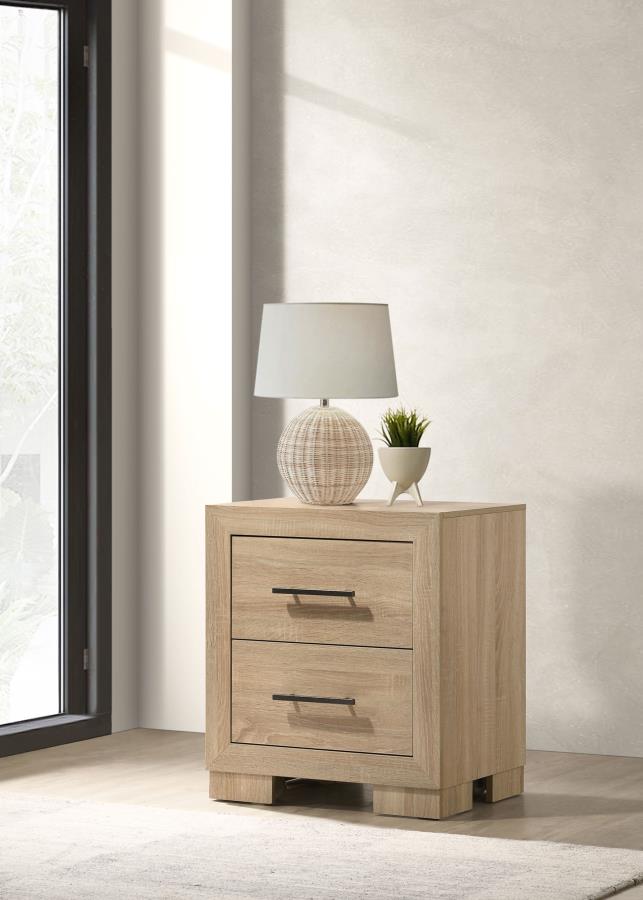 Arielle Eastern King Or Queen Bookcase Panel Storage Bed Light Oak. - Venini Furniture 
