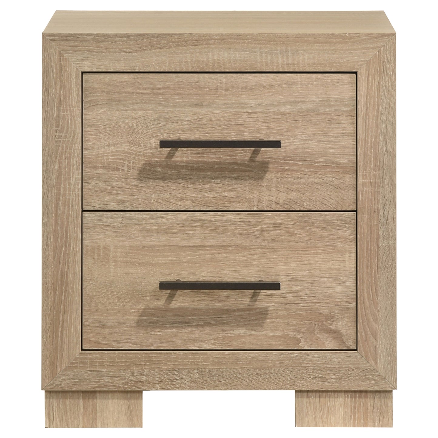 Arielle 2-Drawer Nightstand with Concealed Casters Light Oak 223112