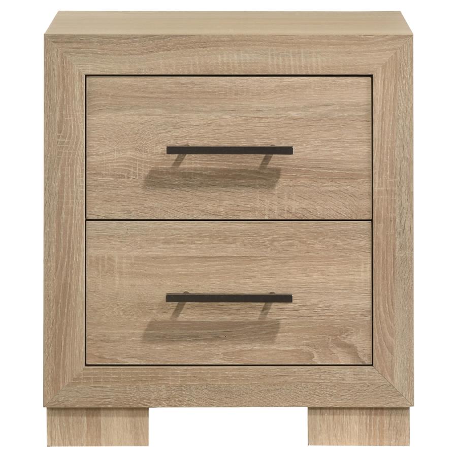 Arielle Eastern King Or Queen Bookcase Panel Storage Bed Light Oak. - Venini Furniture 