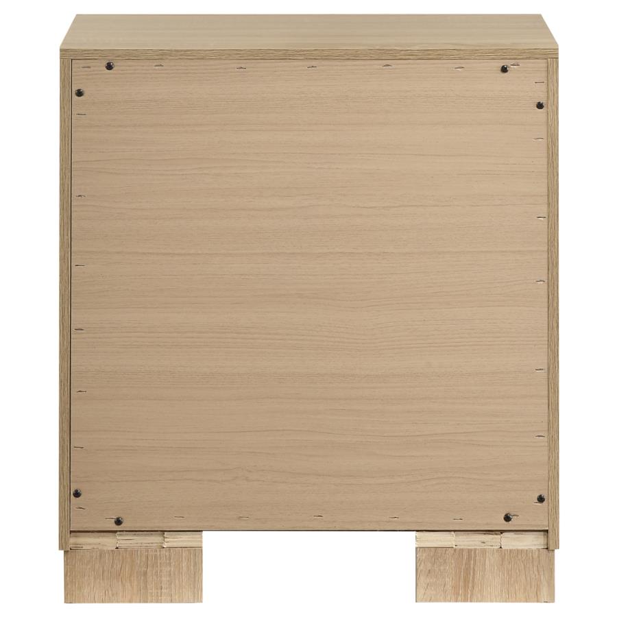 Arielle Eastern King Or Queen Bookcase Panel Storage Bed Light Oak. - Venini Furniture 