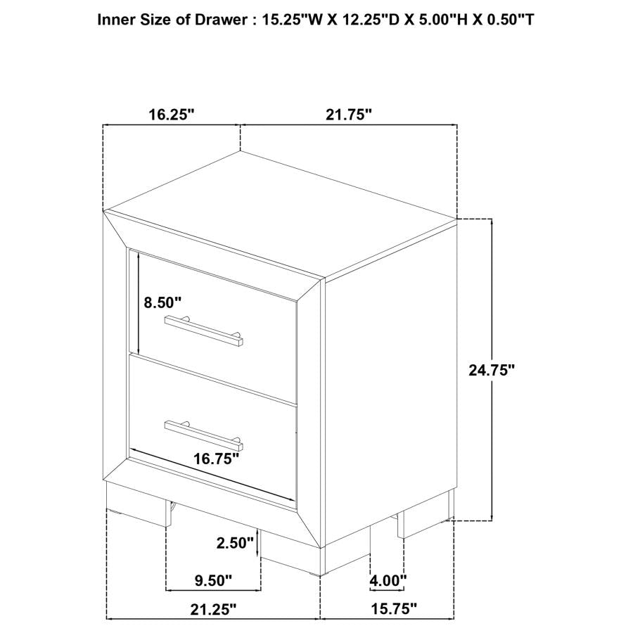 Arielle Eastern King Or Queen Bookcase Panel Storage Bed Light Oak. - Venini Furniture 
