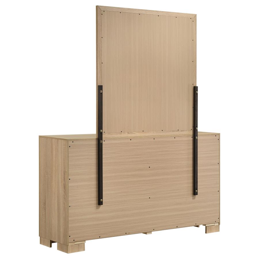 Arielle Dresser and Mirror Set with Mixed Hardware Light Oak 223113M