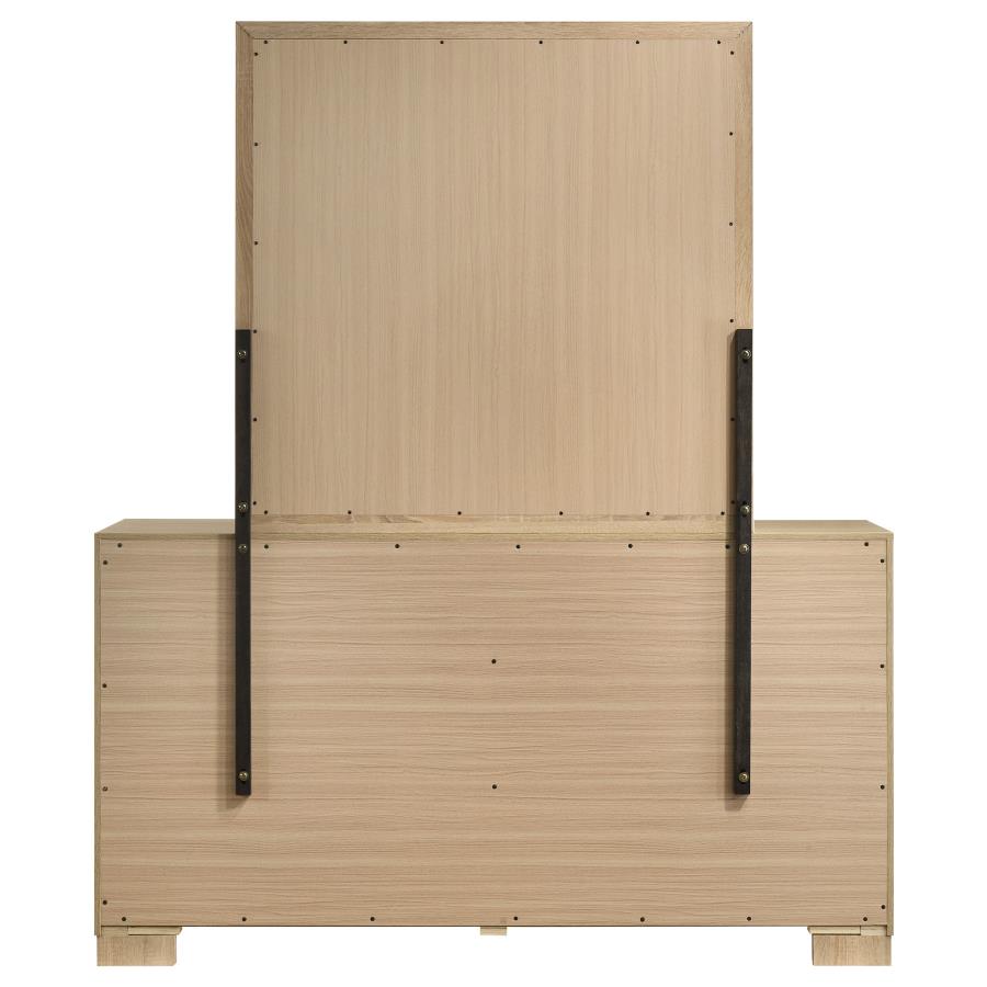 Arielle Dresser and Mirror Set with Mixed Hardware Light Oak 223113M