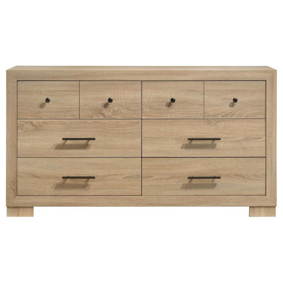 Arielle Eastern King Or Queen Bookcase Panel Storage Bed Light Oak. - Venini Furniture 