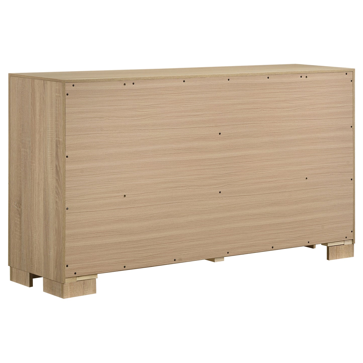 Arielle Dresser and Mirror Set with Mixed Hardware Light Oak 223113M