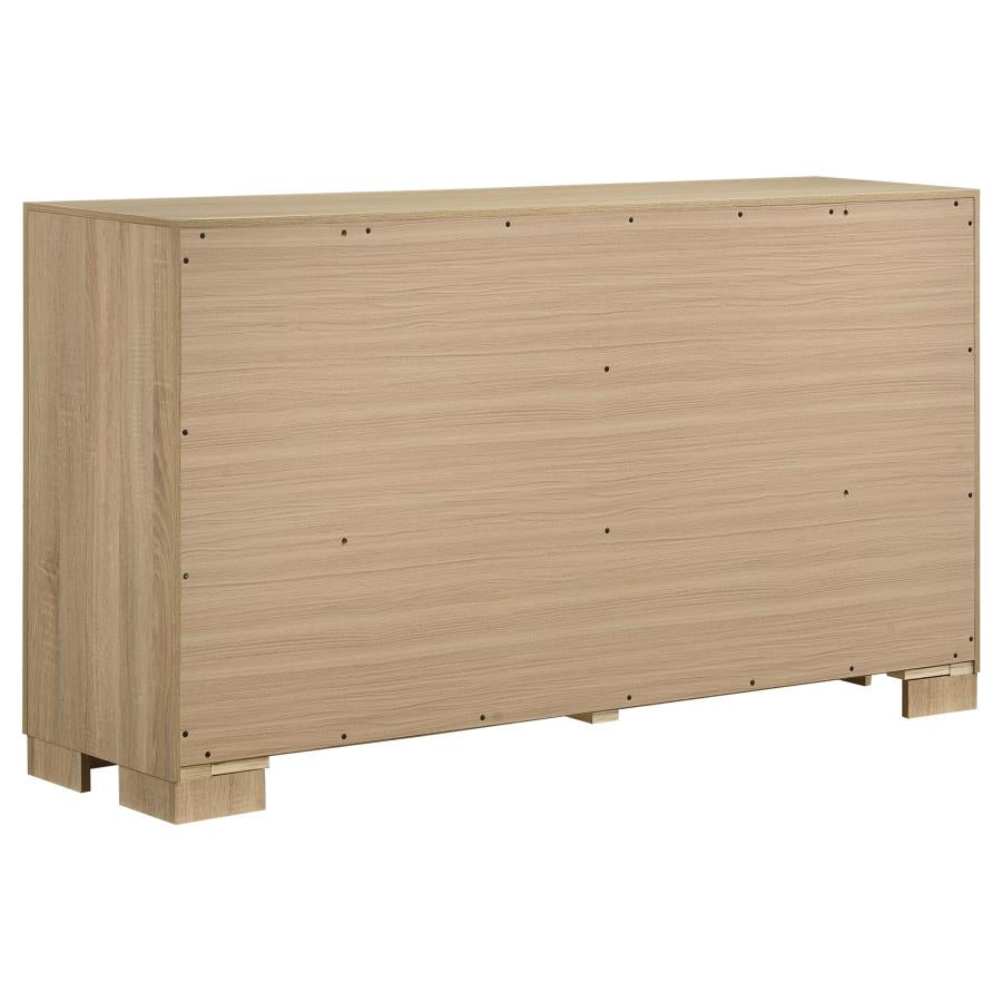 Arielle Eastern King Or Queen Bookcase Panel Storage Bed Light Oak. - Venini Furniture 