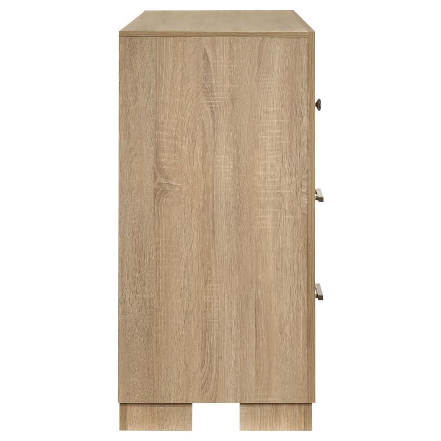 Arielle Eastern King Or Queen Bookcase Panel Storage Bed Light Oak. - Venini Furniture 