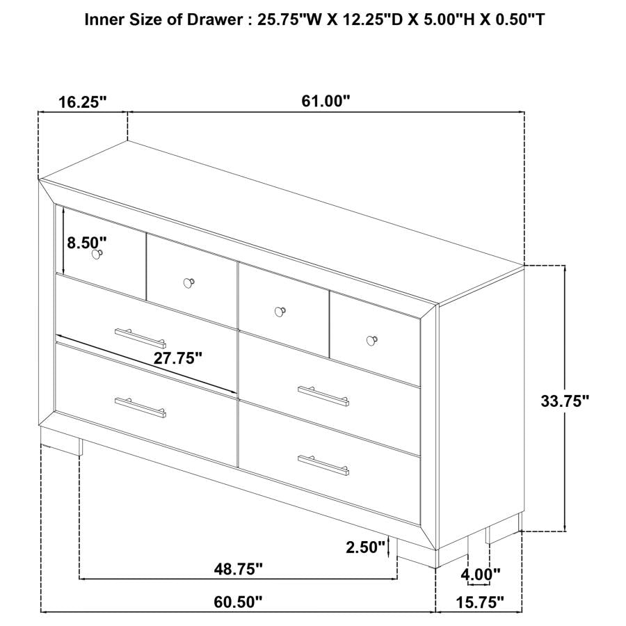 Arielle Eastern King Or Queen Bookcase Panel Storage Bed Light Oak. - Venini Furniture 