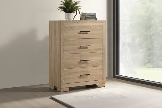 Arielle 4-Drawer Bedroom Chest with Framed Fronts Light Oak 223115