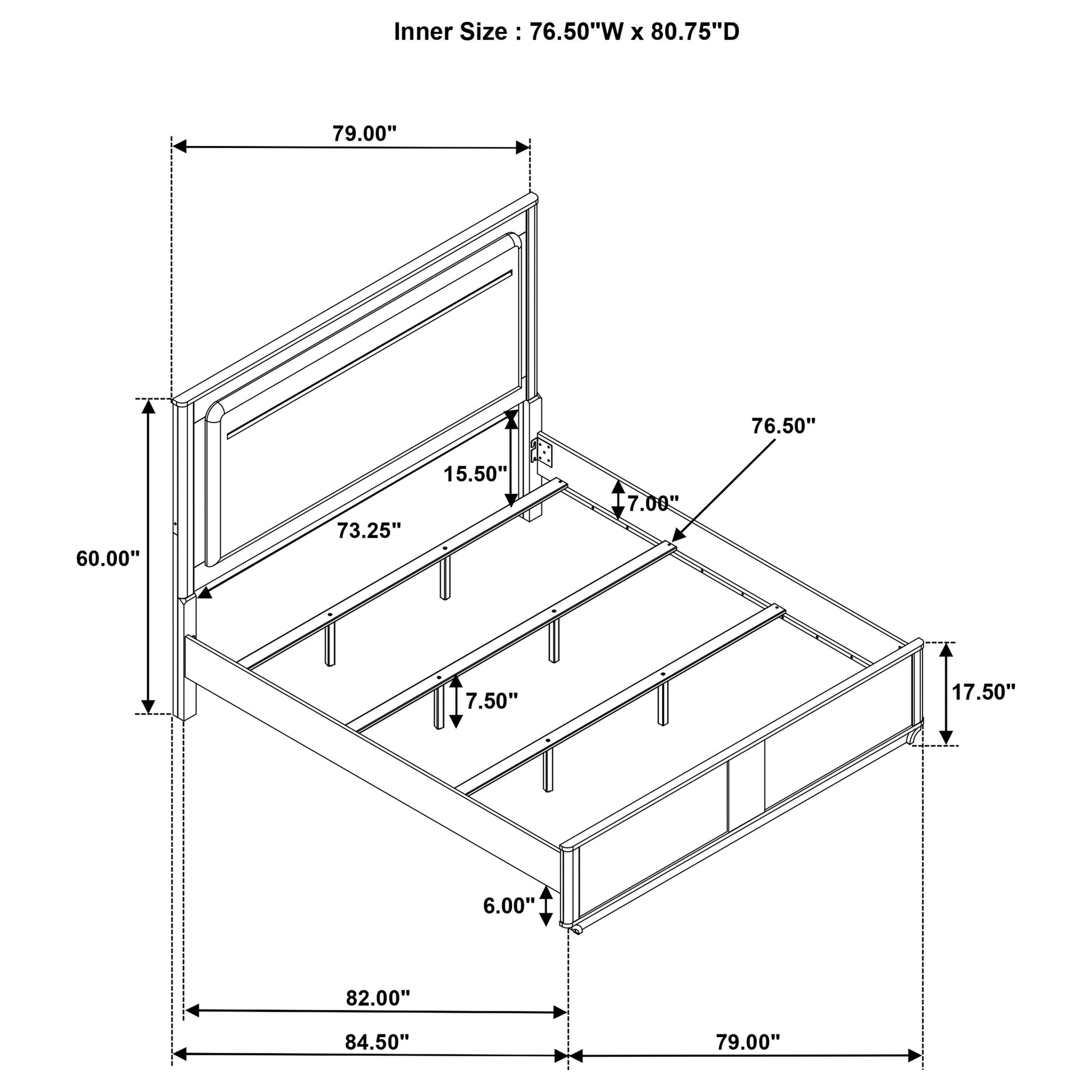 Leanne LED Panel Bed – Queen or Eastern King – Off White & Light Oak. - Venini Furniture 