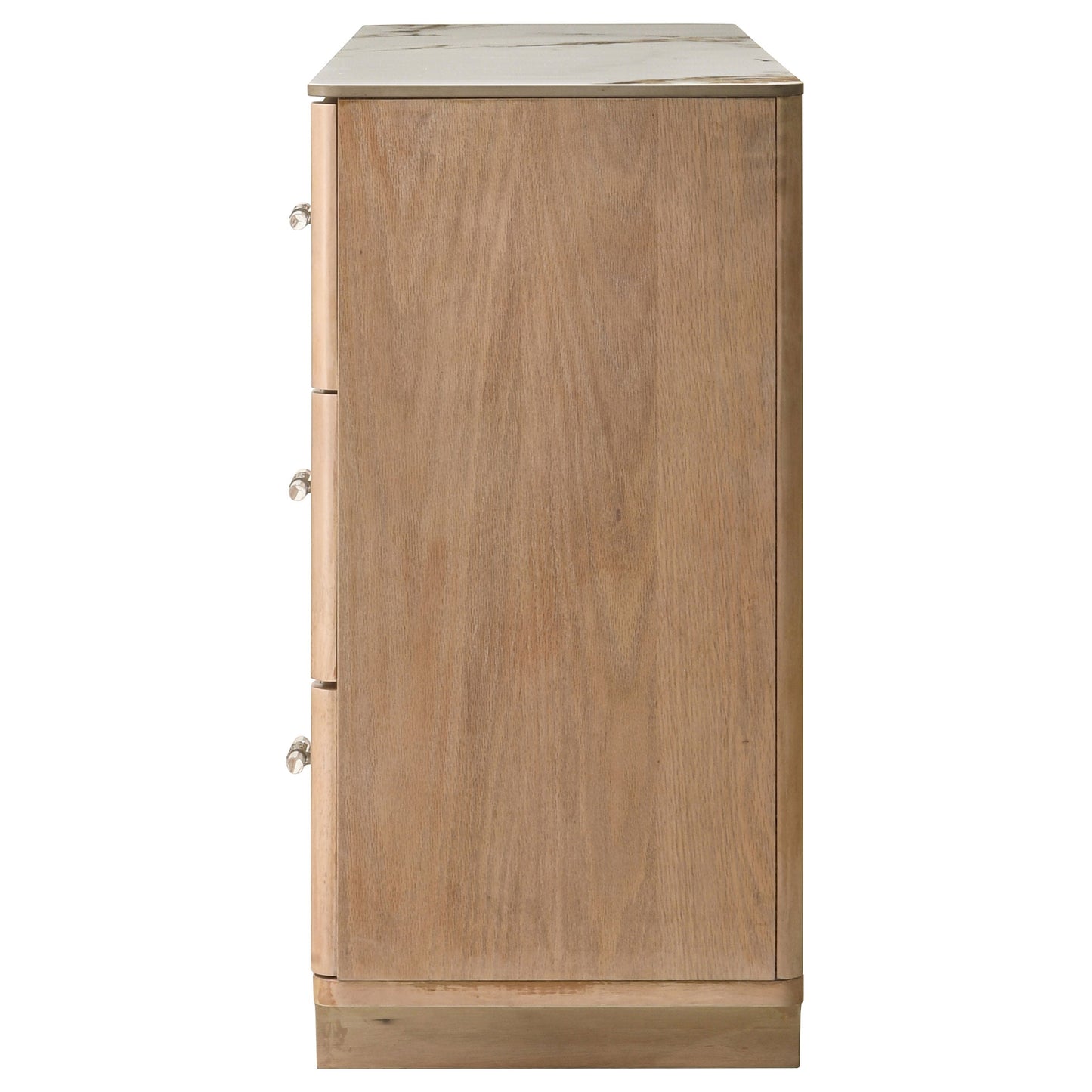Leanne 6-drawer Sinter Stone Top Dresser Cabinet Light Oak 223133 - Venini Furniture 