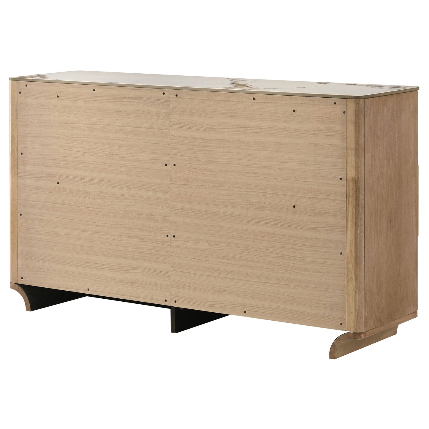 Leanne 6-drawer Sinter Stone Top Dresser Cabinet Light Oak 223133 - Venini Furniture 