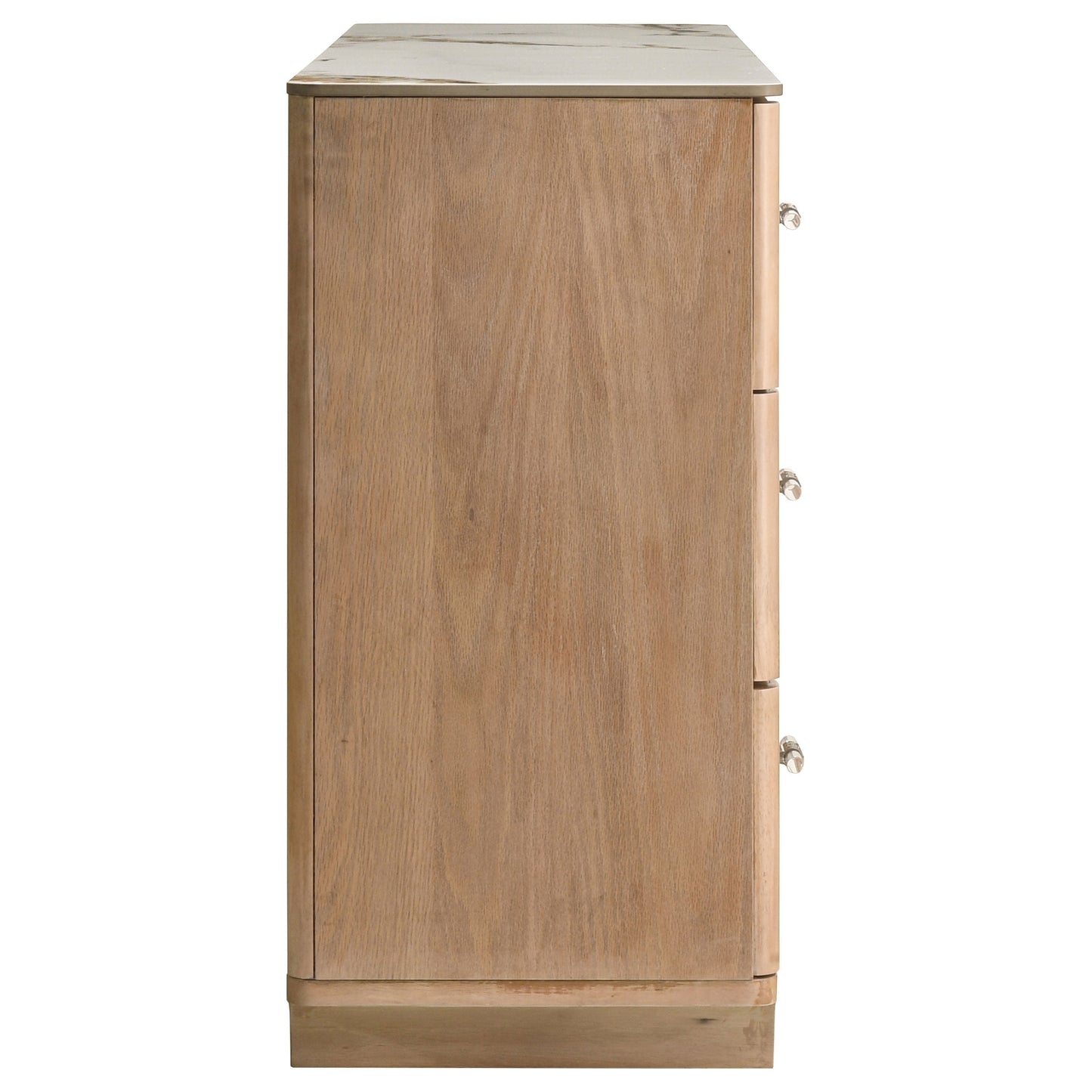 Leanne 6-drawer Sinter Stone Top Dresser Cabinet Light Oak 223133 - Venini Furniture 
