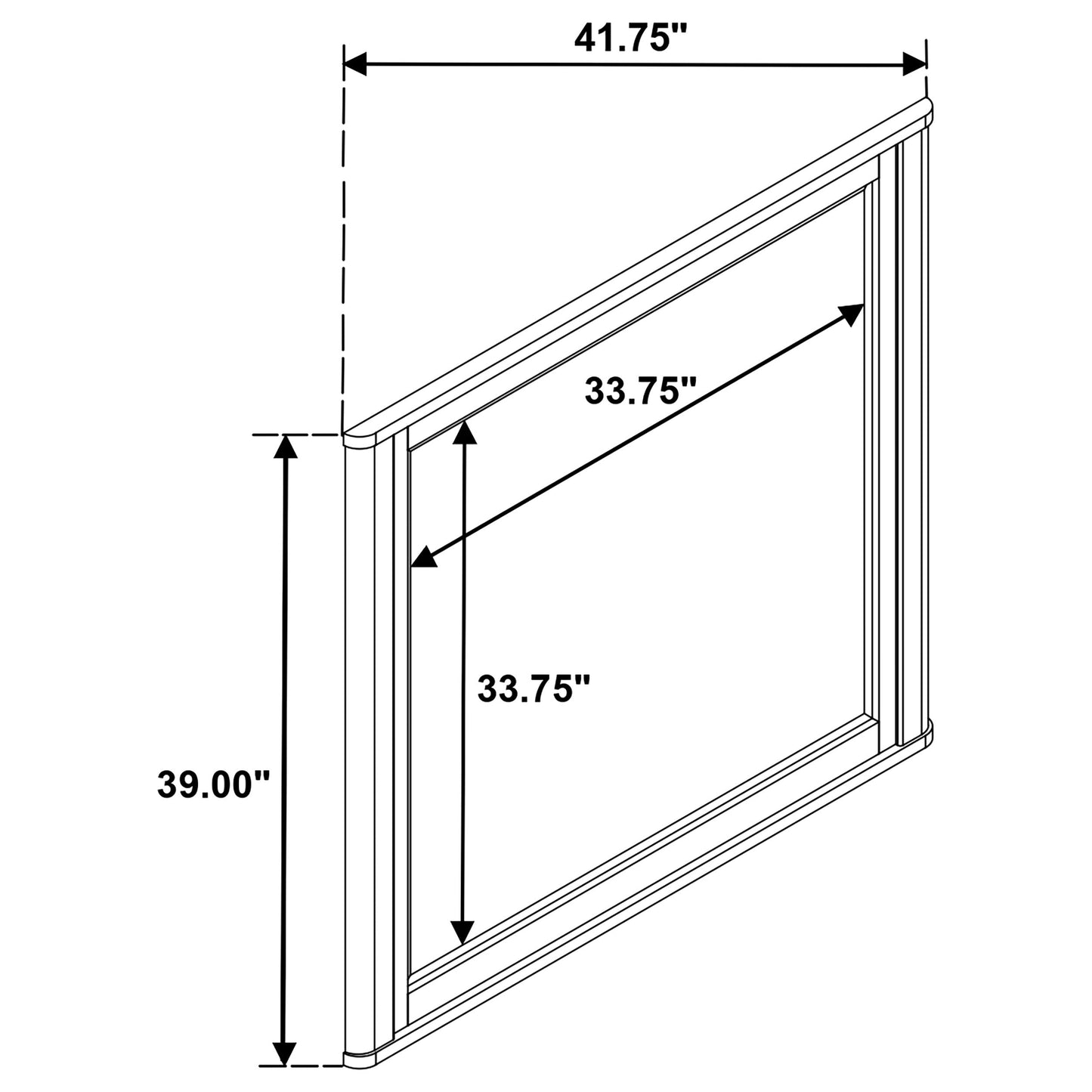 Leanne Dresser Mirror – Light Oak 223134 - Venini Furniture 