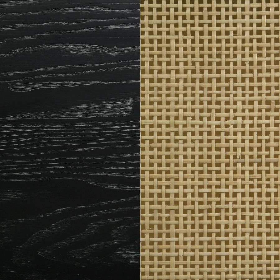 Arini 56-inch Panel BedCalifornia King 224331KWC, Eastern King 224331KE, and Queen 224330Q, Colors: Cream & Black, Black & Grey, Black & Natural - Venini Furniture 