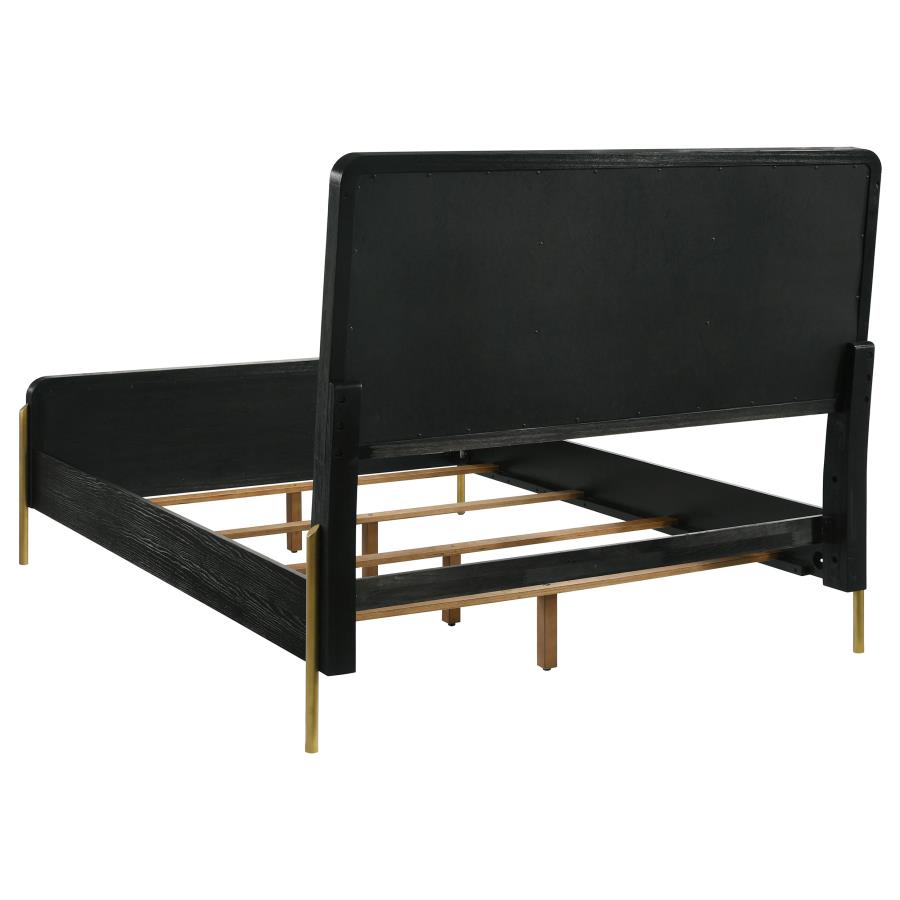 Arini 56-inch Panel BedCalifornia King 224331KWC, Eastern King 224331KE, and Queen 224330Q, Colors: Cream & Black, Black & Grey, Black & Natural - Venini Furniture 