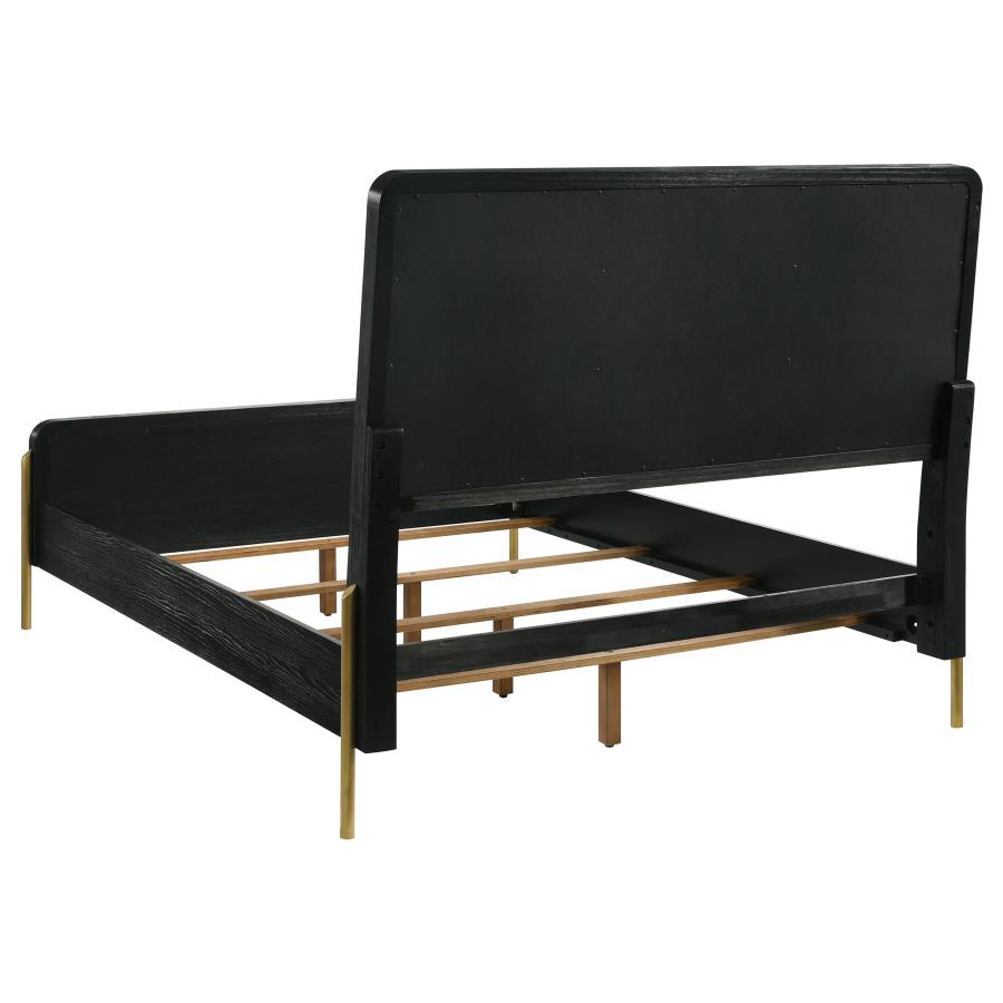 Arini 56-inch Panel BedCalifornia King 224331KWC, Eastern King 224331KE, and Queen 224330Q, Colors: Cream & Black, Black & Grey, Black & Natural - Venini Furniture 