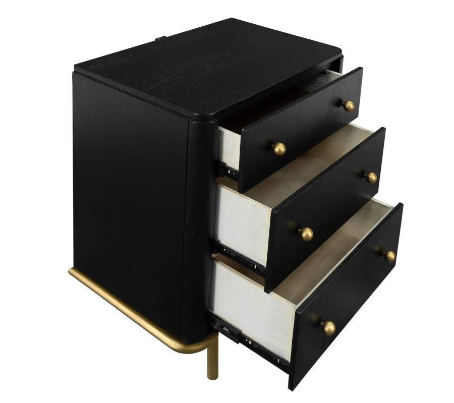 Arini Dresser Mirror Black 224334 - Venini Furniture 