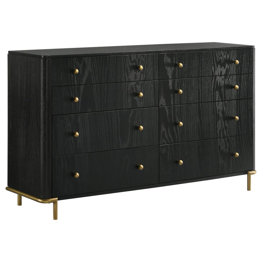 Arini 8-drawer Dresser Black 224333 - Venini Furniture 