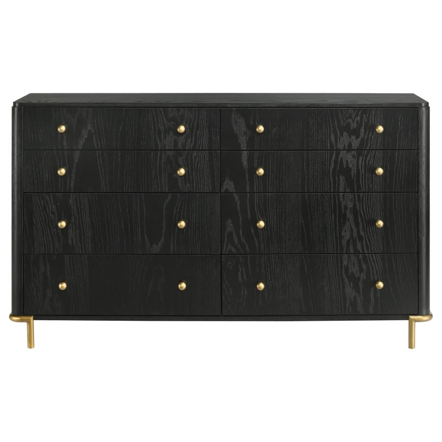 Arini 8-drawer Dresser Black 224333 - Venini Furniture 