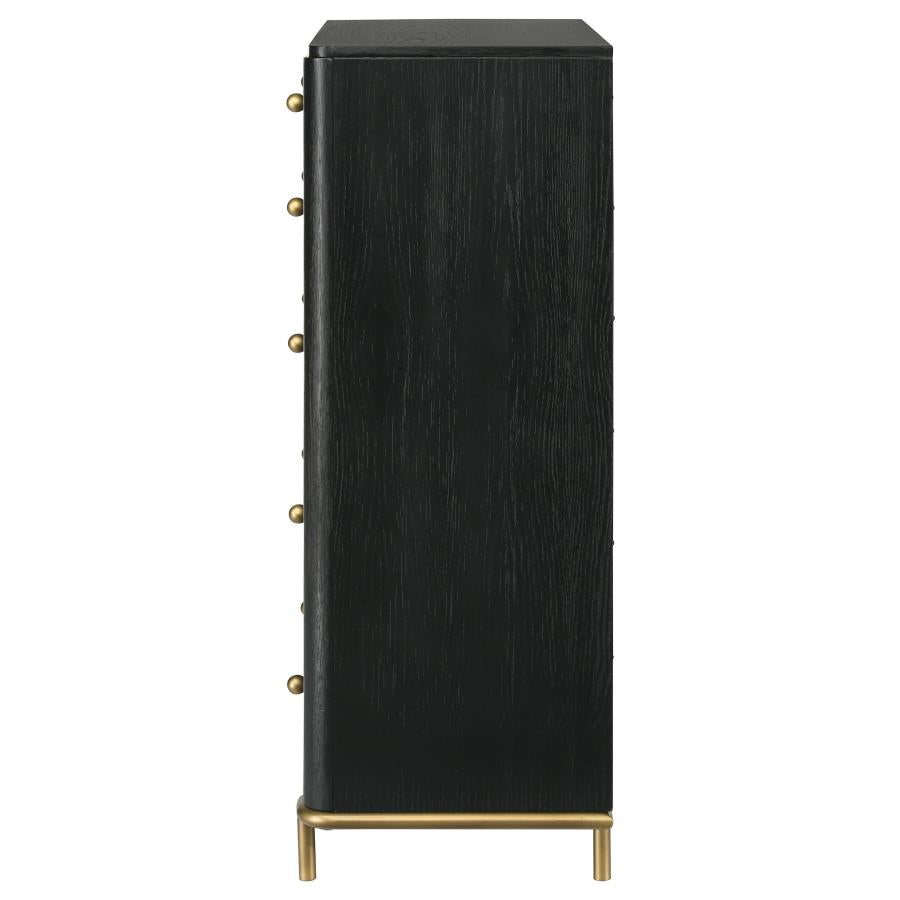 Arini 5-drawer Bedroom Chest Black 224335 - Venini Furniture 