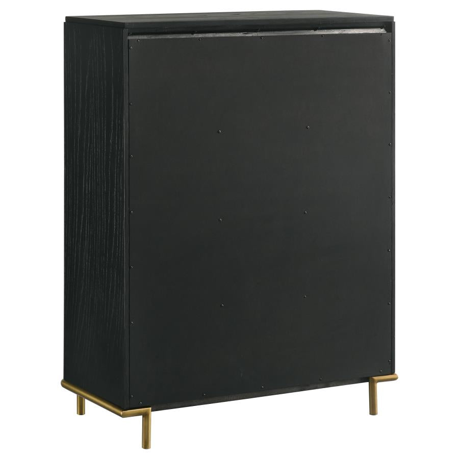 Arini 5-drawer Bedroom Chest Black 224335 - Venini Furniture 