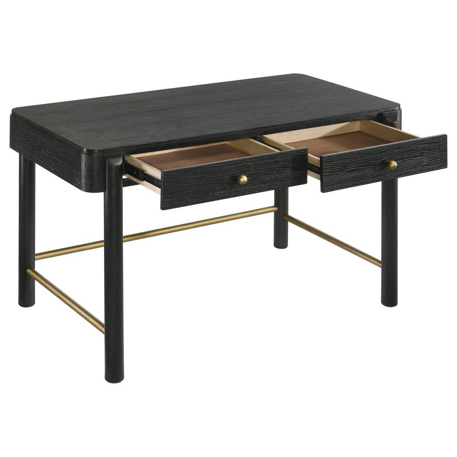 Arini 2-drawer Vanity Desk Makeup Table Black 224337 - Venini Furniture 