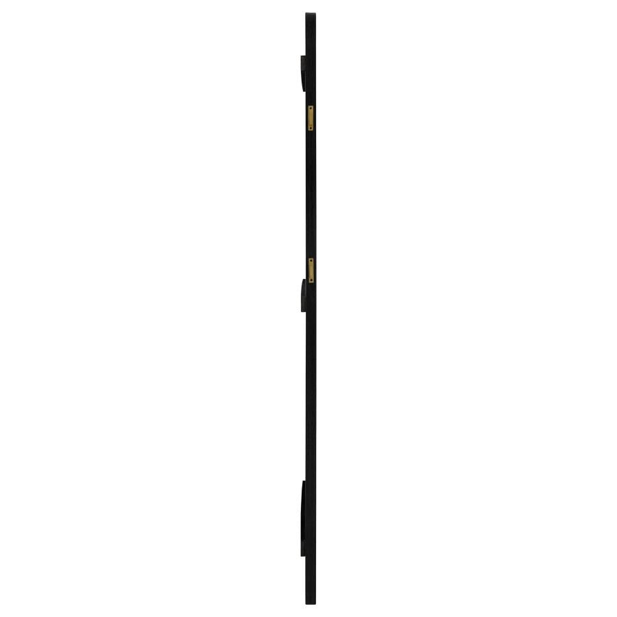 Arini Cane Weave Full Length Standing Floor Mirror Black 224339 - Venini Furniture 