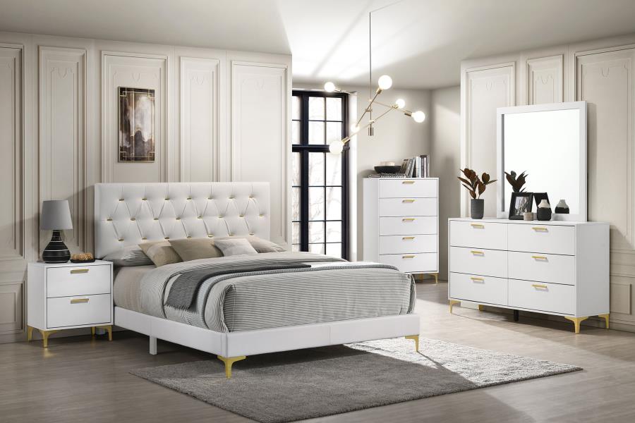 Kendall Bedroom Set White - Venini Furniture 