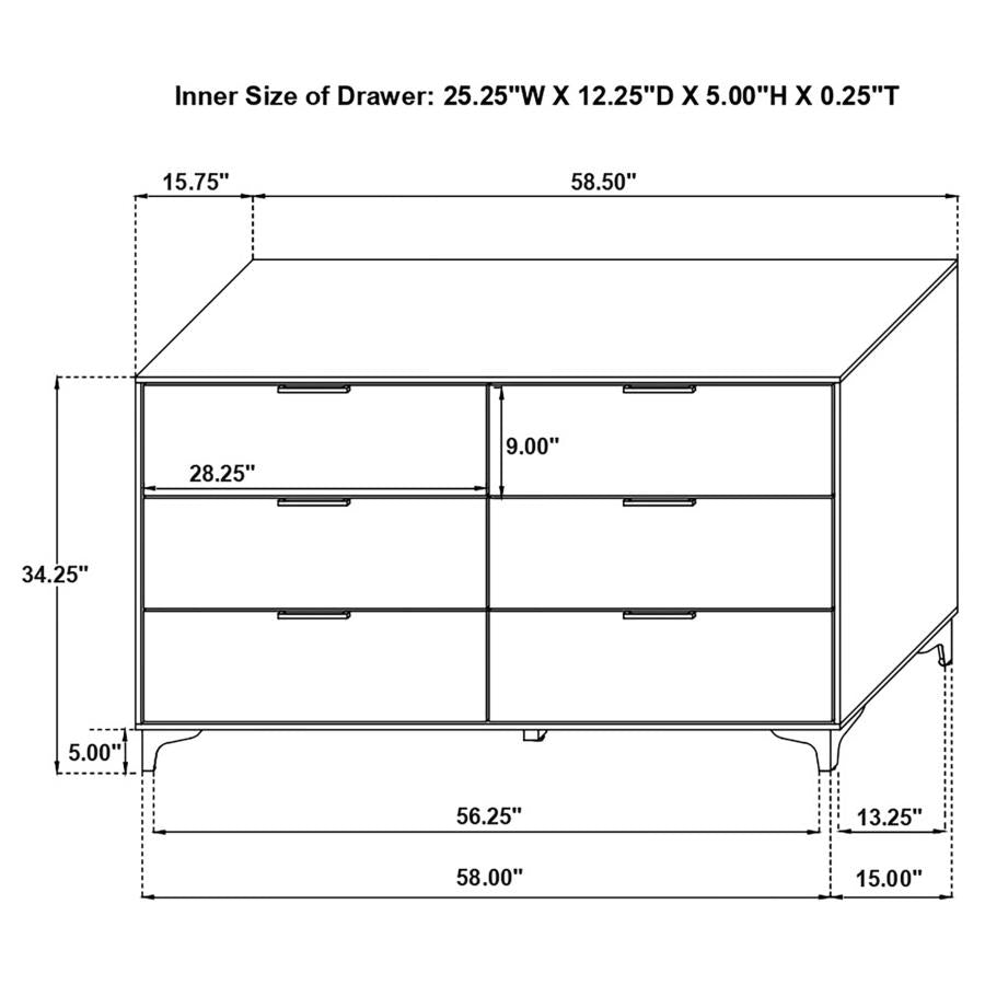 Kendall Bedroom Set White - Venini Furniture 
