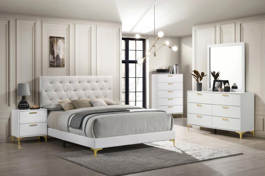 Kendall Bedroom Set White - Venini Furniture 