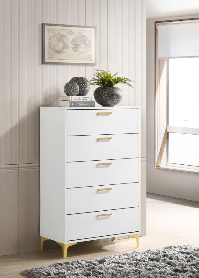 Kendall Bedroom Set White - Venini Furniture 