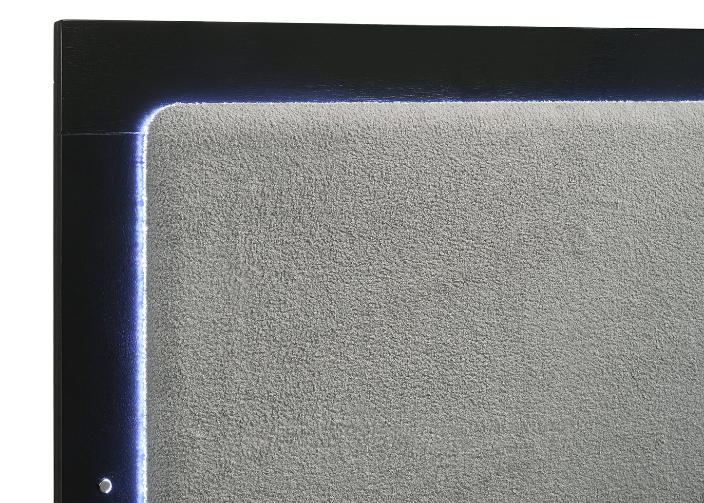 Caraway Wood LED Panel Bed Black in Queen, Eastern King and California King.