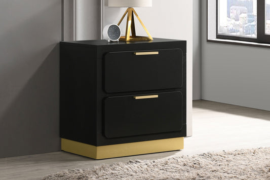 Caraway 2-drawer Nightstand Black 224872