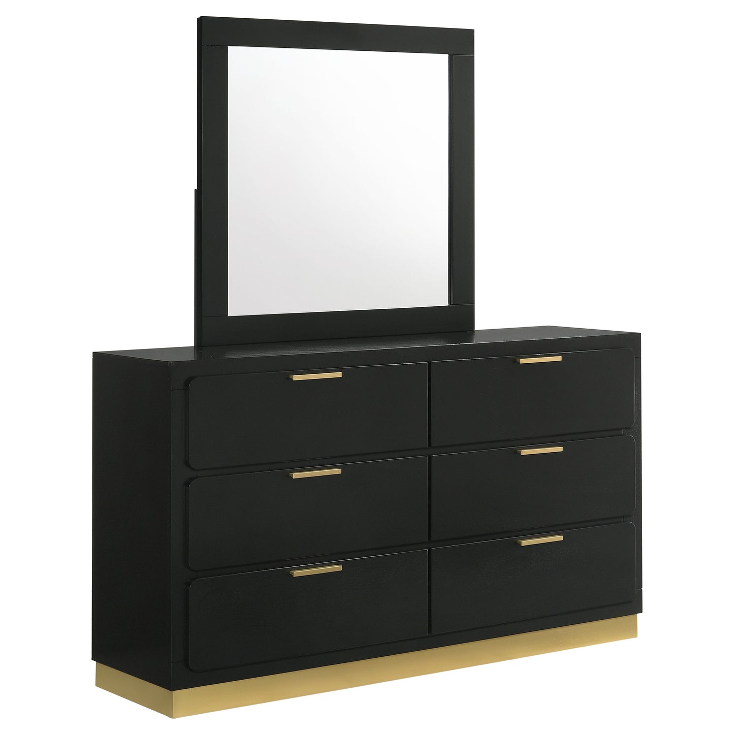 Caraway 6-drawer Dresser with Mirror Black 224783M