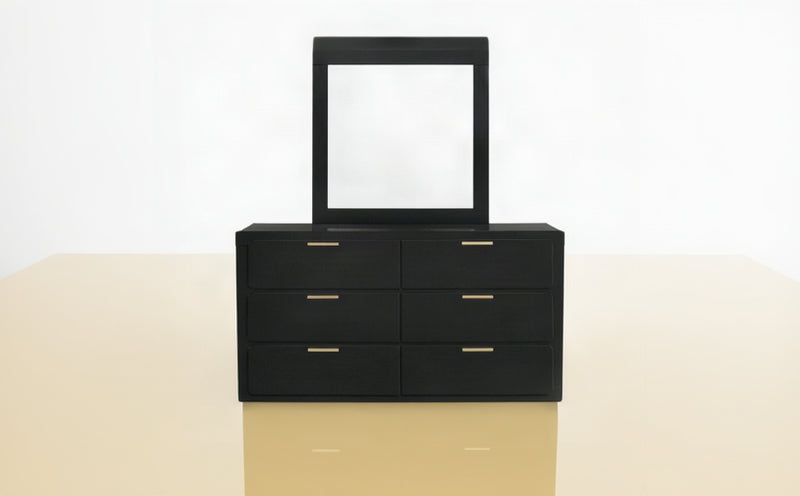 Caraway 6-drawer Dresser with Mirror Black 224783M