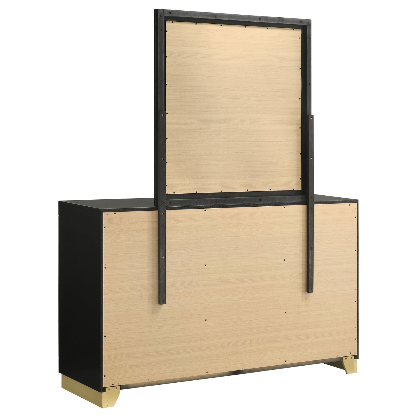 Caraway 6-drawer Dresser with Mirror Black 224783M