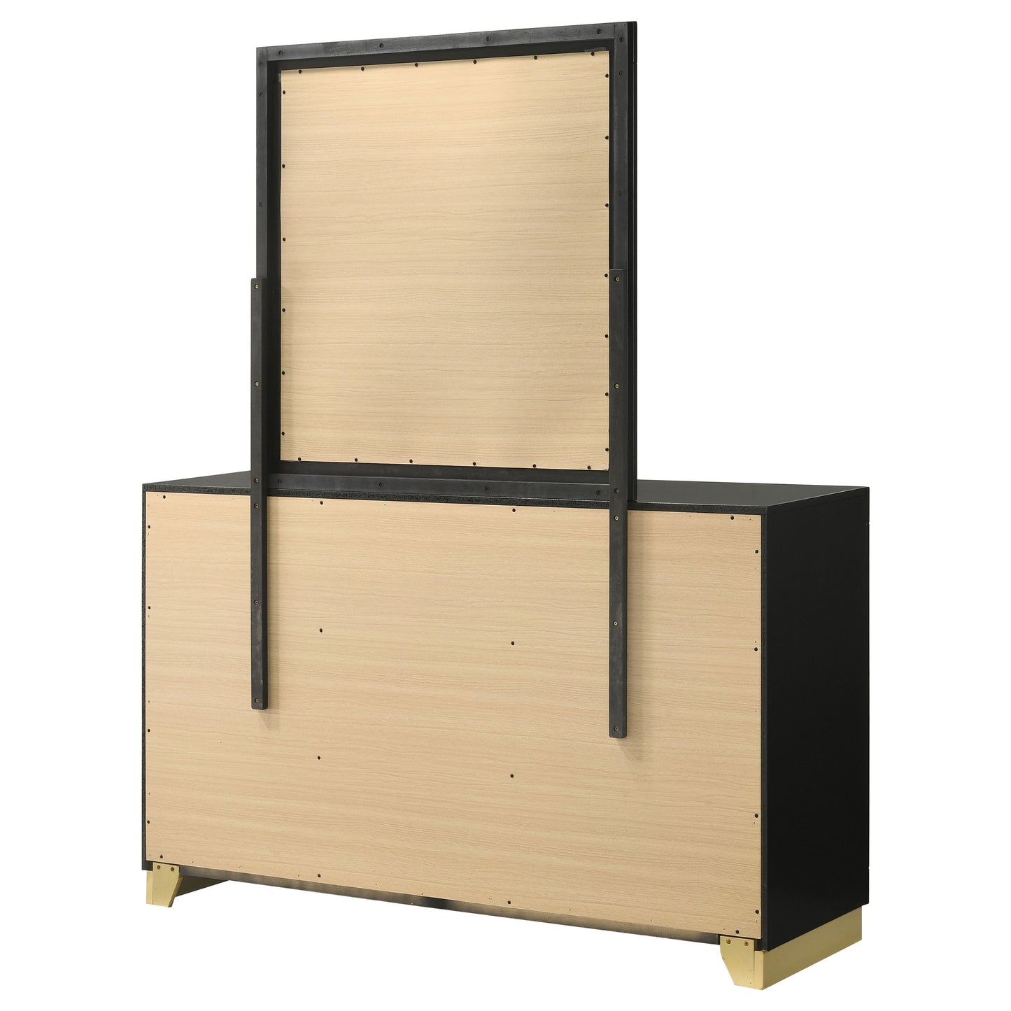 Caraway 6-drawer Dresser with Mirror Black 224783M