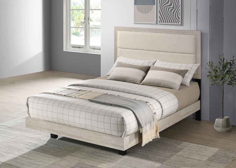 Trenton 54-inch Wood Queen Panel Bed Rustic Cream Twin 225061T, Full 225061F, Queen 225061Q AND Eastern King 225061KE. - Venini Furniture 