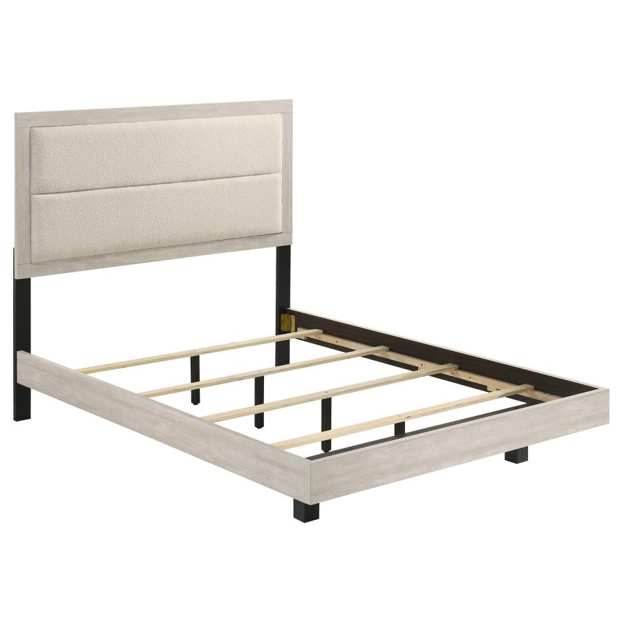 Trenton 54-inch Wood Queen Panel Bed Rustic Cream Twin 225061T, Full 225061F, Queen 225061Q AND Eastern King 225061KE. - Venini Furniture 
